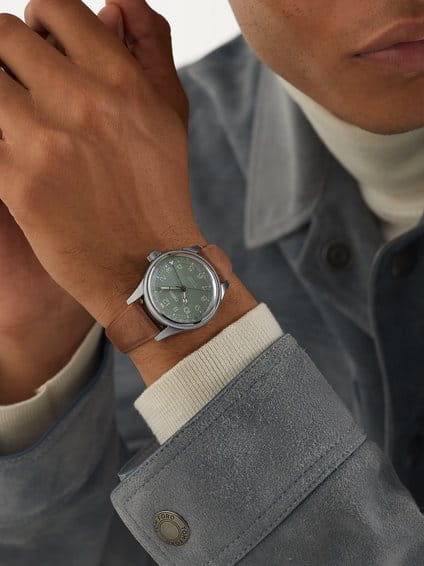 Oris Oris Big Crown Pointer Date 01 754 7749 4067-07 5 17 68 механические женские часы часы крупный план зеленый циферблата